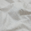 Beige and Navy Pinstriped Japanese Cotton Woven - Detail | Mood Fabrics