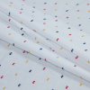 White Japanese Cotton with Multicolor Swiss Dots - Folded | Mood Fabrics