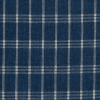 Insignia Blue and White Plaid Brushed Japanese Cotton Shirting - Detail | Mood Fabrics