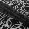 Black Velvet Damask Embroidered Netting - Folded | Mood Fabrics