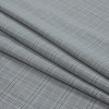Pale Gray and Pink Plaid Lightweight Wool Woven - Folded | Mood Fabrics