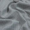 Pale Gray and Pink Plaid Lightweight Wool Woven - Detail | Mood Fabrics