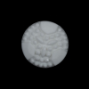 White Floral Plastic Shank-Back Button - 36L/22mm | Mood Fabrics