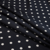 Black and Beige Polka-Dotted Silk Twill - Folded | Mood Fabrics
