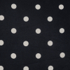 Black and Beige Polka-Dotted Silk Twill - Detail | Mood Fabrics