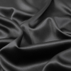 Black Stretch Silk Crepe Back Satin - Detail | Mood Fabrics