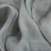Silver and Pale Gray Silk Double Cloth Encasing Metallic Threads - Detail | Mood Fabrics
