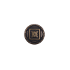 Bronze Etched Metal Button - 18L/11mm | Mood Fabrics