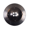 Italian Gunmetal Metal 4-Hole Button - 44L/28mm - Detail | Mood Fabrics