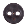 Thick Dark Brown Plastic 2-Hole Button - 44L/27mm - Detail | Mood Fabrics
