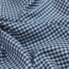 Blue, White and Navy Tattersall Shepherd's Check Cotton and Tencel Flannel - Detail | Mood Fabrics