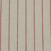 Beige and Red Pencil Striped Cotton Dobby Woven - Detail | Mood Fabrics