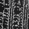 Black and White Abstract Silk Chiffon - Detail | Mood Fabrics