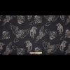 Beige and Black Owl Printed Silk Chiffon - Full | Mood Fabrics