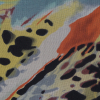 Orange and Yellow Abstract Animal Printed Silk Chiffon - Detail | Mood Fabrics