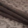 Chocolate Brown Floral Embroidered Mesh/Tulle - Folded | Mood Fabrics