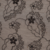 Chocolate Brown Floral Embroidered Mesh/Tulle - Detail | Mood Fabrics