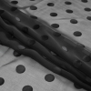Jason Wu Black Polka Dotted Silk Burnout - Folded | Mood Fabrics