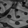 Jason Wu Black Polka Dotted Silk Burnout - Detail | Mood Fabrics