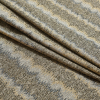 Charcoal and Metallic Gold Striped Stretch Knit - Folded | Mood Fabrics