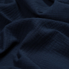 Navy Double Cotton Gauze - Detail | Mood Fabrics