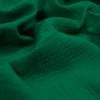 Kelly Green Double Cotton Gauze - Detail | Mood Fabrics