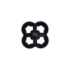 Italian Black Decorative Plastic Button - 30L/19mm - Detail | Mood Fabrics