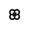 Italian Black Decorative Plastic Button - 30L/19mm | Mood Fabrics