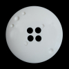 White Plastic 4-Hole Button - 54L/34mm - Detail | Mood Fabrics