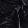 Charcoal Stretch Velour - Detail | Mood Fabrics