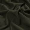 Heather Forest Bamboo and Cotton Stretch Knit Fleece - Detail | Mood Fabrics