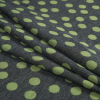 Green and Gray Polka Dotted Knit Jacquard - Folded | Mood Fabrics
