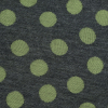 Green and Gray Polka Dotted Knit Jacquard - Detail | Mood Fabrics