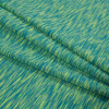 Turquoise and Lime Striated Performance Jersey - Folded | Mood Fabrics