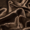 Luminous Chocolate Wrinkled Polyester - Detail | Mood Fabrics