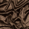 Luminous Chocolate Wrinkled Polyester | Mood Fabrics