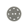 Antique Silver Floral Metal 2-Hole Button - 36L/23mm - Detail | Mood Fabrics