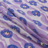 Purple Floral Eyeball Printed Silk Crepe - Folded | Mood Fabrics