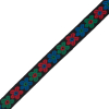 Red, Green and Blue Floral Embroidered Ribbon - 0.5 - Detail | Mood Fabrics