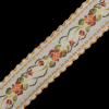 Mustard Yellow Floral Jacquard Ribbon - 1.25 - Detail | Mood Fabrics