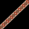 Orange and Brown German Jacquard Ribbon - 0.625 - Detail | Mood Fabrics
