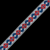 Red, White and Blue German Jacquard Ribbon - 0.625 - Detail | Mood Fabrics