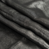 Black Lightweight Linen Woven with Metallic Silver Foil - Folded | Mood Fabrics