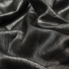 Black Lightweight Linen Woven with Metallic Silver Foil - Detail | Mood Fabrics