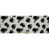 Off-White and Black Floral Brushed Wool Knit - Full | Mood Fabrics