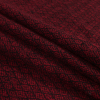 Red and Black Geometric Wool Tweed - Folded | Mood Fabrics