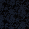 Bonded Navy Wool Knit and Black Velour with Flocked Floral Design | Mood Fabrics