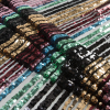 Shiny Rainbow Striped Sequin Fabric - Folded | Mood Fabrics