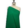 Etereo Emerald Accordion Pleated Chiffon - Spiral | Mood Fabrics