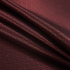Black and Red Fret Polyester Jacquard - Folded | Mood Fabrics